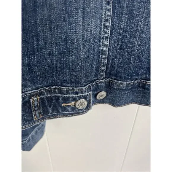 Levi's oversized mid wash long sleeve denim jacket size M - Picture 6 of 6